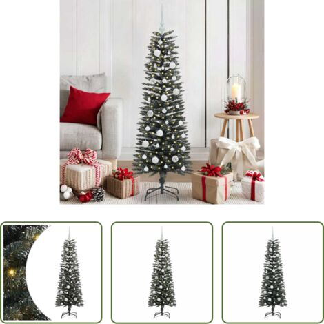 vidaXL Decoración de Navidad -  Árbol de Navidad artificial Verde 120 cm PVC, Plástico y Acero