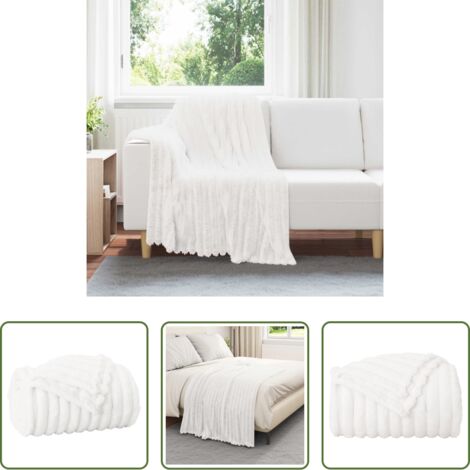 vidaXL Decoración del hogar -  Manta 150 x 130 cm Lana