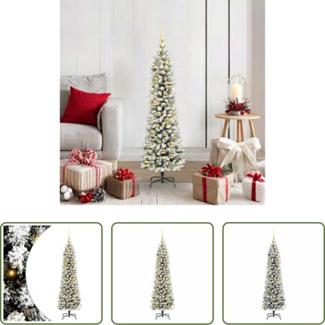 vidaXL Decoración navideña -  Árbol de Navidad artificial 120 cm PVC, Metal y Plástico