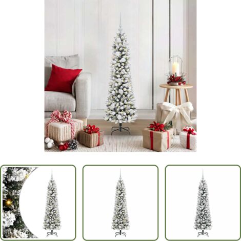 vidaXL Decoración navideña -  Árbol de Navidad artificial 120 cm PVC, Metal y Plástico