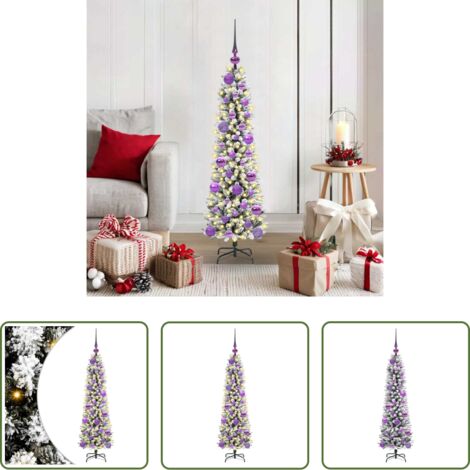 vidaXL Decoración navideña -  Árbol de Navidad artificial 120 cm PVC, Metal y Plástico