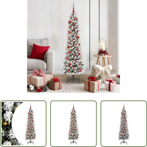 vidaXL Decoración navideña -  Árbol de Navidad artificial 150 cm PVC, Metal y Plástico