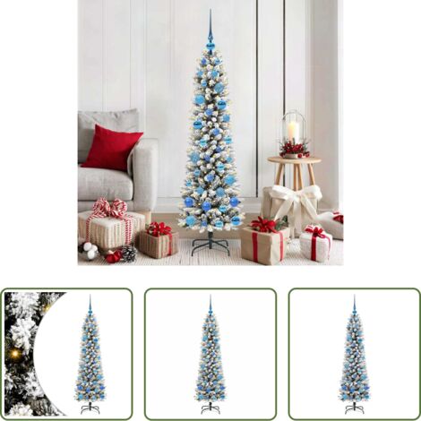vidaXL Decoración navideña -  Árbol de Navidad artificial 150 cm PVC, Metal y Plástico
