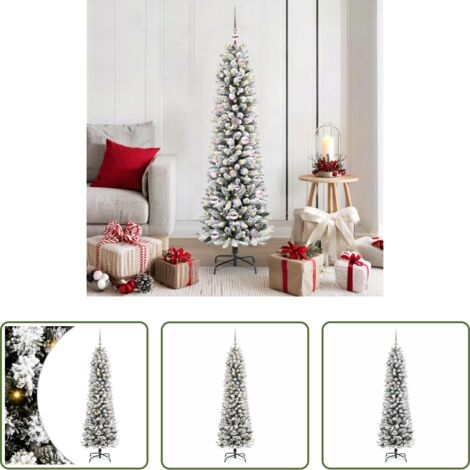 vidaXL Decoración navideña -  Árbol de Navidad artificial 150 cm PVC, Metal y Plástico