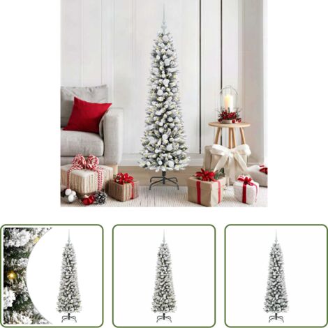 vidaXL Decoración navideña -  Árbol de Navidad artificial 150 cm PVC, Metal y Plástico