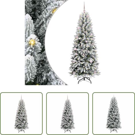 vidaXL Decoración navideña -  Árbol de Navidad artificial 150 cm PVC y Plástico y Acero y PE