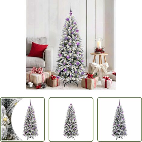 vidaXL Decoración navideña -  Árbol de Navidad artificial 150 cm PVC y Plástico y Acero y PE