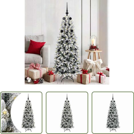 vidaXL Decoración navideña -  Árbol de Navidad artificial 150 cm PVC y Plástico y Acero y PE
