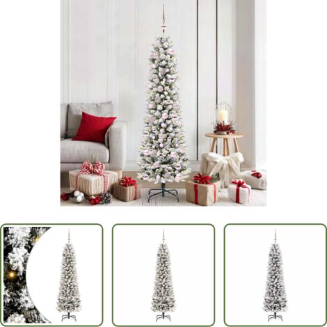 vidaXL Decoración navideña -  Árbol de Navidad artificial 180 cm PVC, Metal y Plástico