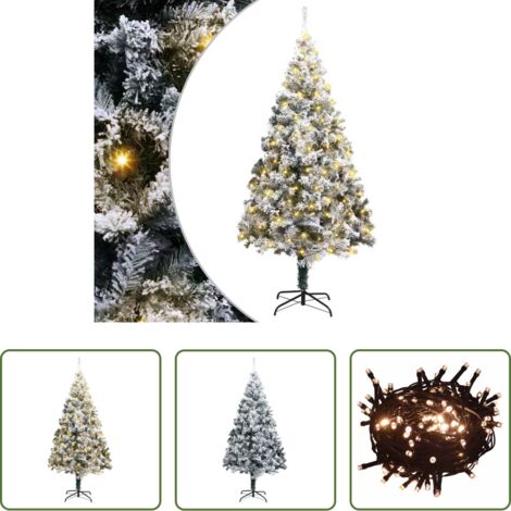 vidaXL Decoración navideña -  Árbol de Navidad artificial 180 cm PVC y Acero y Plástico