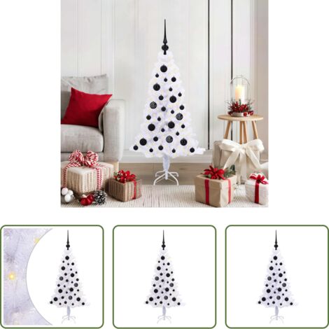 vidaXL Decoración navideña -  Árbol de Navidad artificial con 150 LED 120 cm PVC y Acero