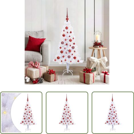 vidaXL Decoración navideña -  Árbol de Navidad artificial con 150 LED 120 cm PVC y Acero