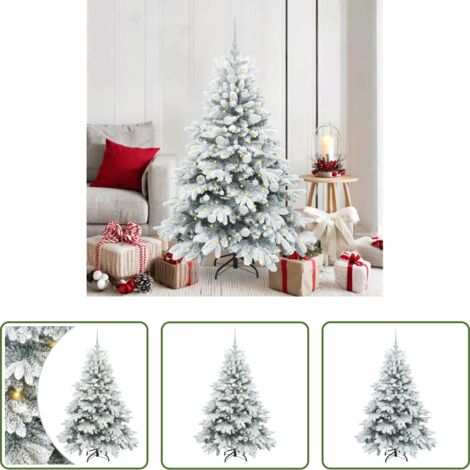 vidaXL Decoración navideña -  Árbol de Navidad artificial con 150 LED 150 cm PE y PVC