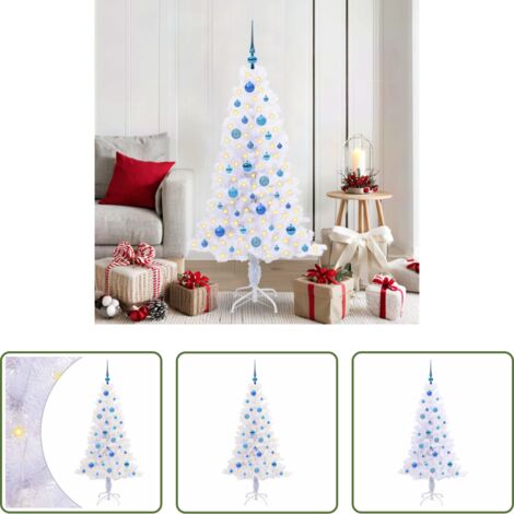 vidaXL Decoración navideña -  Árbol de Navidad artificial con 150 LED 150 cm PVC y Acero
