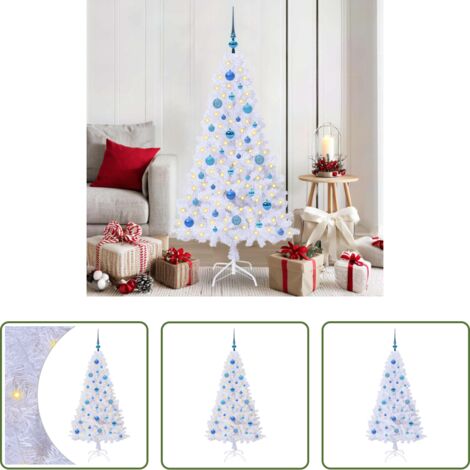 vidaXL Decoración navideña -  Árbol de Navidad artificial con 150 LED 150 cm PVC y Acero