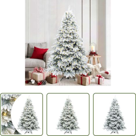 vidaXL Decoración navideña -  Árbol de Navidad artificial con 300 LED 180 cm PE y PVC