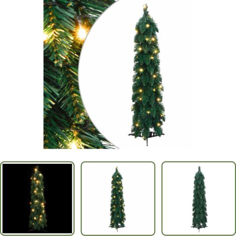 vidaXL Decoración navideña -  Árbol de Navidad artificial iluminado con 45 LEDs 90 cm