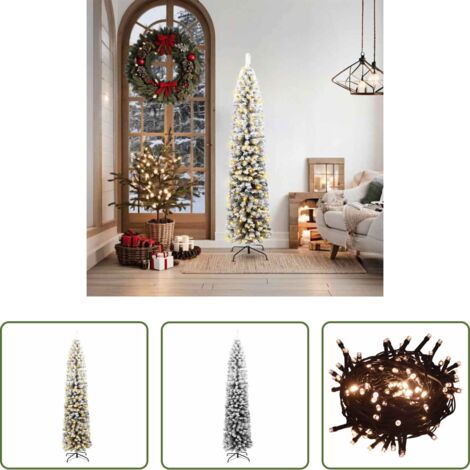 vidaXL Decoración navideña -  Árbol de Navidad artificial Verde 180 cm PVC, Acero y Plástico