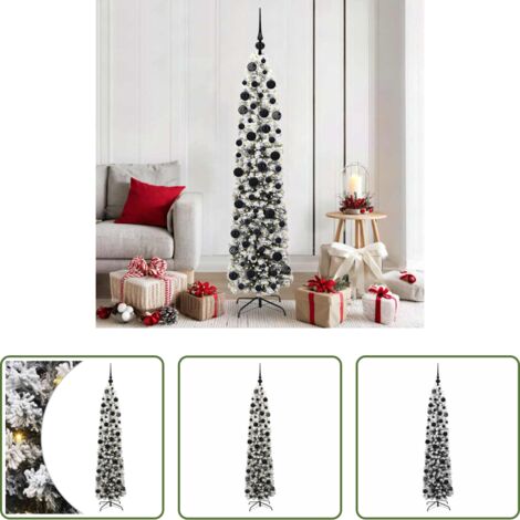 vidaXL Decoración Navideña -  Árbol de Navidad artificial Verde 180 cm PVC, Acero y Plástico