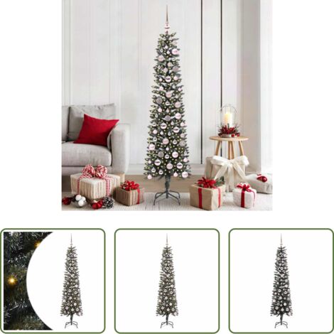 vidaXL Decoración navideña -  Árbol de Navidad artificial Verde 180 cm PVC, Plástico y Acero