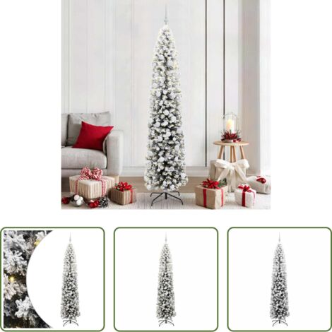 vidaXL Decoración Navideña -  Árbol de Navidad artificial Verde 210 cm PVC, Acero y Plástico