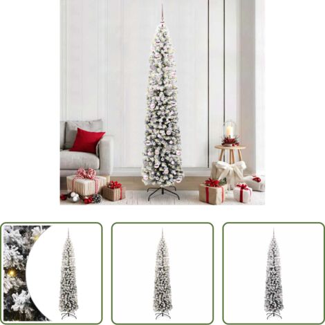 vidaXL Decoración Navideña -  Árbol de Navidad artificial Verde 240 cm PVC, Acero y Plástico