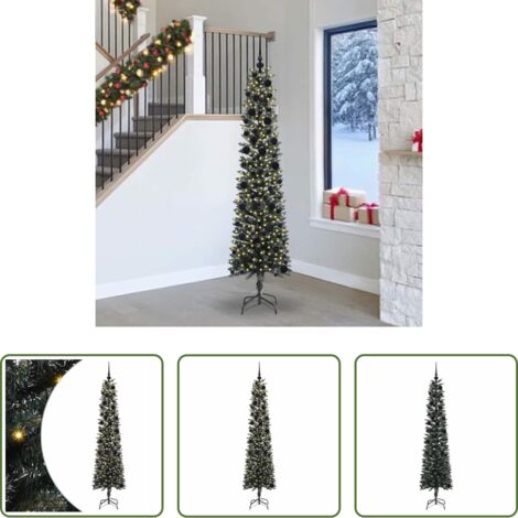 vidaXL Decoración navideña -  Árbol de Navidad artificial Verde 240 cm PVC, Plástico y Acero