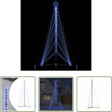 vidaXL Decoración navideña -  Árbol de Navidad LED 615 LEDs azul 404,5 cm