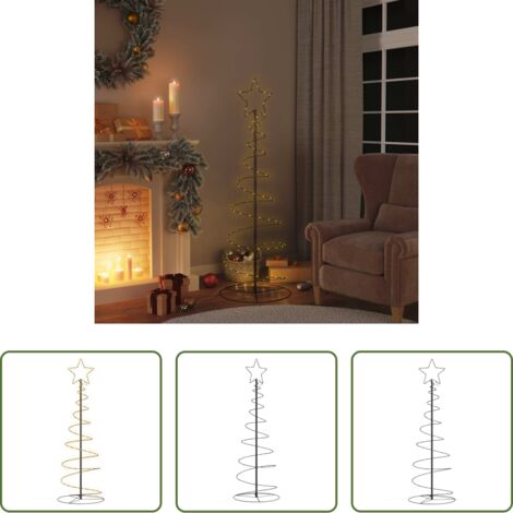 vidaXL Decoración navideña -  LED para árbol de Navidad 100 LED blanco cálido 150 cm