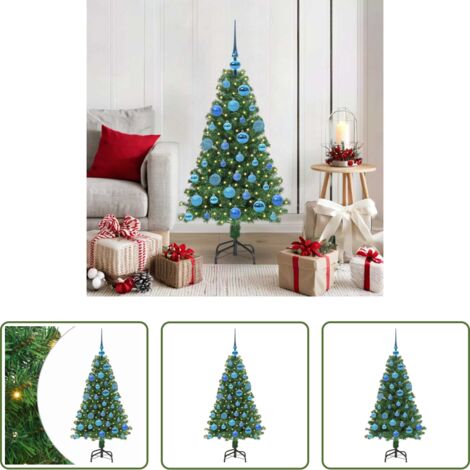 vidaXL Décoration intérieure -  Sapin de Noël artificiel Vert 120 cm PVC, Acier et Plastique