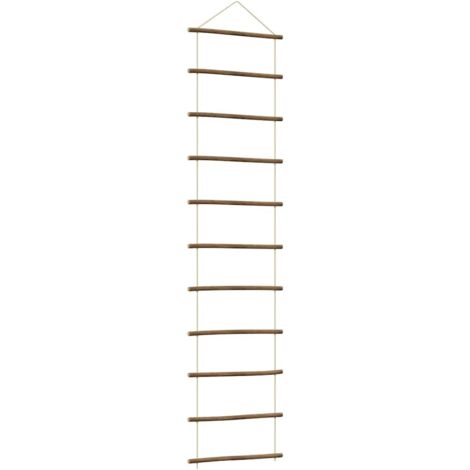 vidaXL Decorazione da Parete a Forma di Scala 50x200 cm Ramo Naturale