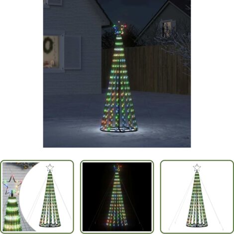 vidaXL Decorazione Natale -  Albero di Natale a LED 275 LED Colorato 180 cm