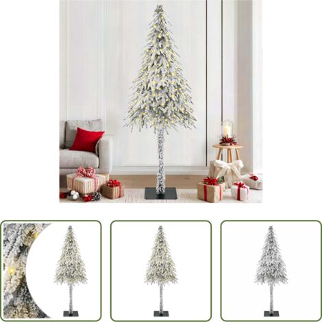 vidaXL Decorazione Natale -  Albero di Natale con 300 LED Bianco 210 cm PE e Acciaio