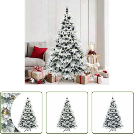 vidaXL Decorazione natalizia -  Albero di Natale artificiale con 300 LED Bianco 180 cm PE e PVC