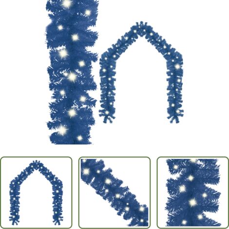 vidaXL Decorazione natalizia -  Ghirlanda Natalizia con Luci a LED 5 m Blu