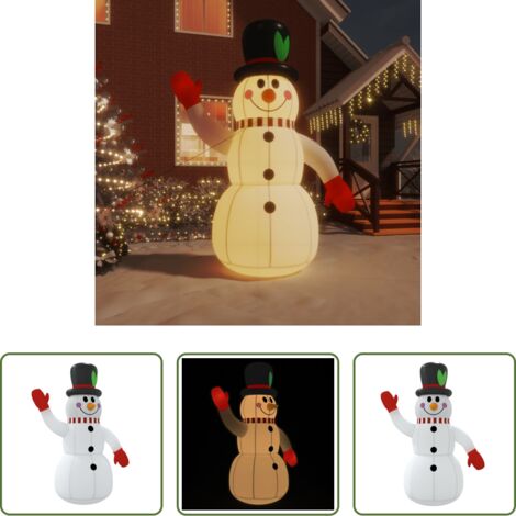 vidaXL Decorazione natalizia -  Pupazzo di Neve Gonfiabile con LED 300 cm
