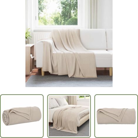 vidaXL Decorazione per casa -  Coperte da Pile 24 pcs Beige 200 x 150 cm Panno