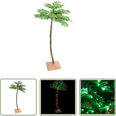 vidaXL Decorazione per casa -  Palma con LED Bianco Caldo 88 LED 150 cm