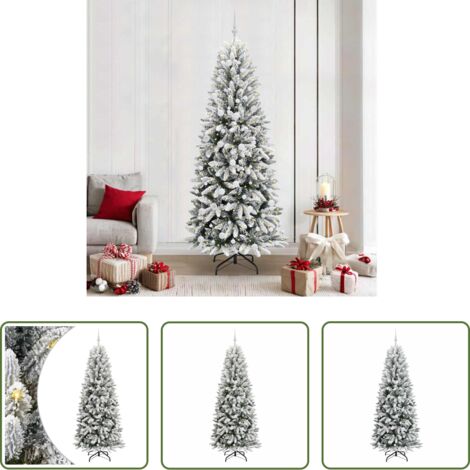 vidaXL Decorazioni natalizie - Albero di Natale artificiale con 300 LED Bianco 210 cm