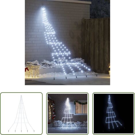vidaXL Decorazioni natalizie -  Albero di Natale LED con picchetti per il terreno 306 cm