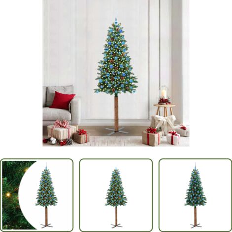 vidaXL Decorazioni Natalizie -  Albero di Natale snodato con 300 LED con supporto Verde 210 cm