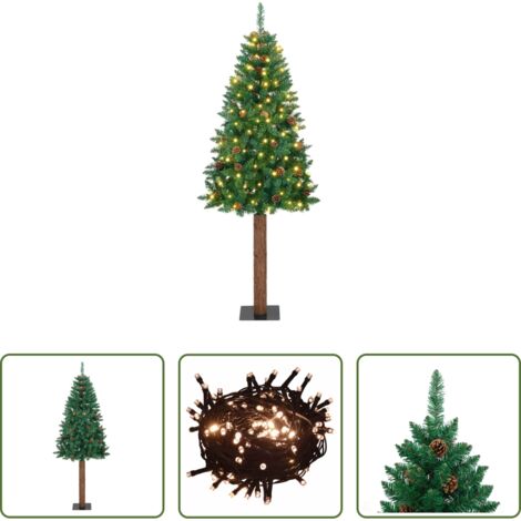 vidaXL Decorazioni Natalizie -  Albero di Natale snodato con 300 LED con supporto Verde 210 cm