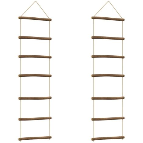 vidaXL Decorazioni Parete a Forma di Scala 2 pz 30x100cm Ramo Naturale