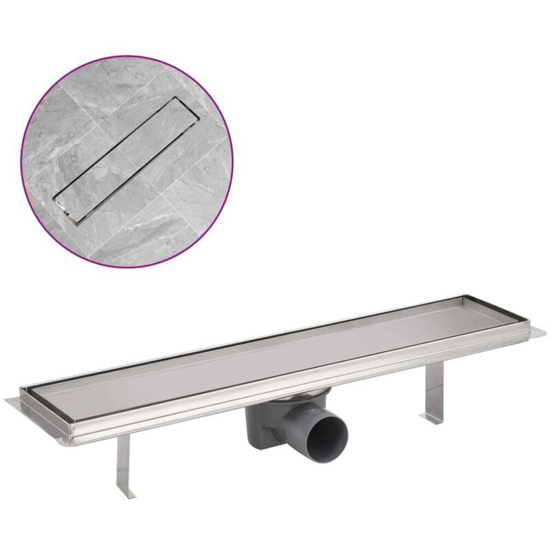 

vidaXL Desagüe Lineal de Ducha de Acero Inoxidable 530x140 mm