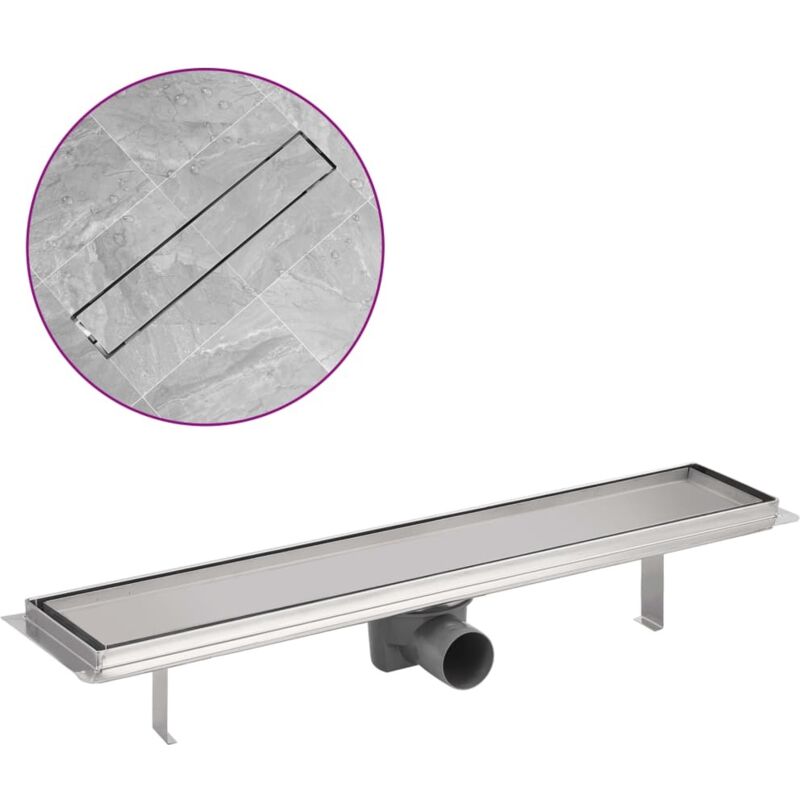 

vidaXL Desagüe Lineal de Ducha de Acero Inoxidable 630x140 mm