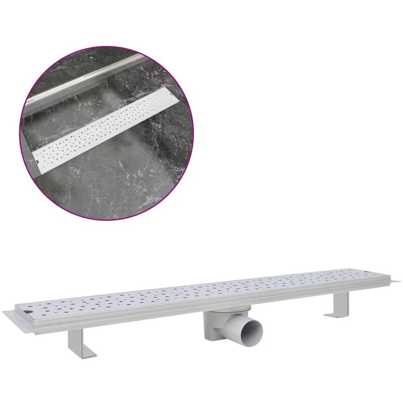 

vidaXL Desagüe Lineal de Ducha Burbuja Acero Inoxidable 730x140 mm
