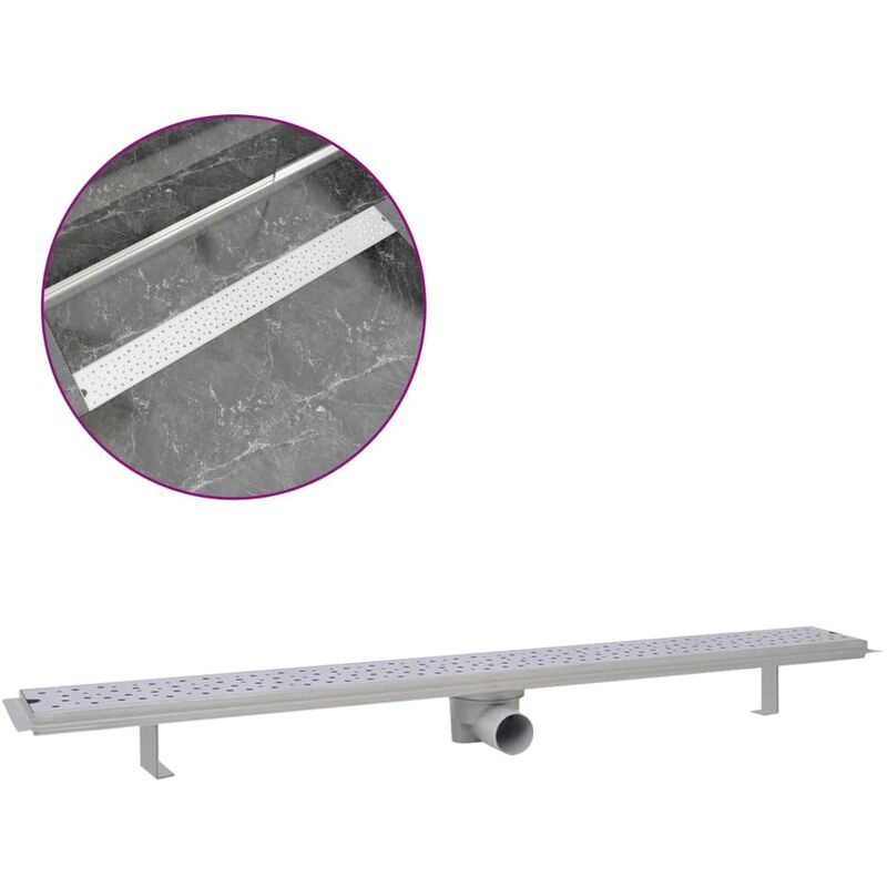 

vidaXL Desagüe Lineal de Ducha Burbuja Acero Inoxidable 1030x140 mm
