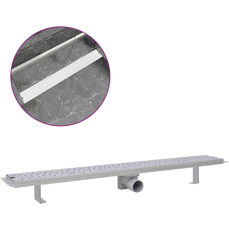 

vidaXL Desagüe Lineal de Ducha Burbuja Acero Inoxidable 930x140 mm