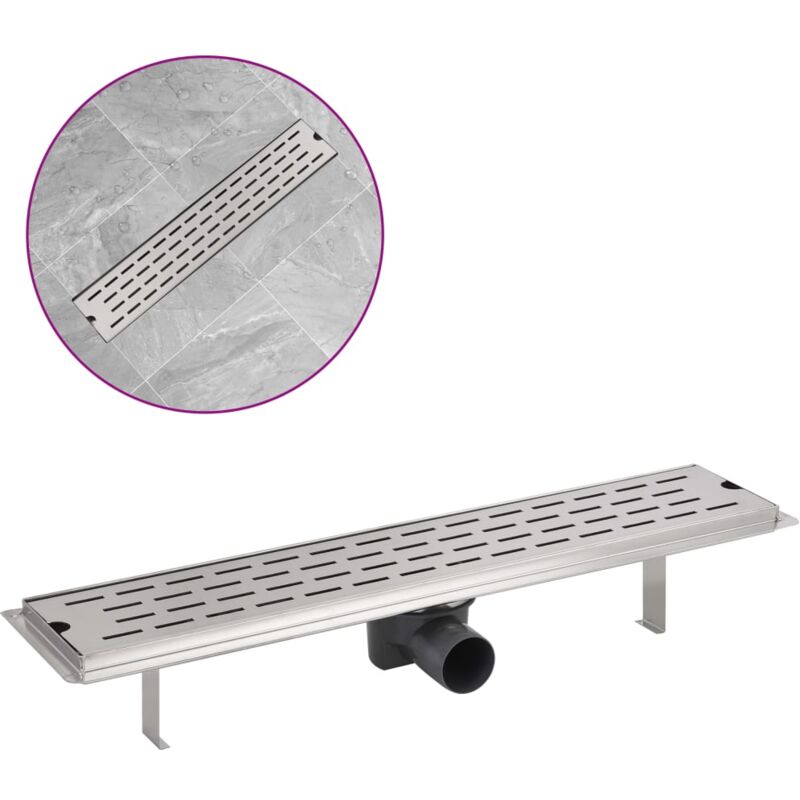 

vidaXL Desagüe Lineal de Ducha de Acero Inoxidable 630x140 mm