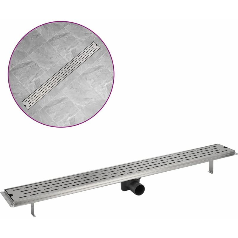 

vidaXL Desagüe Lineal de Ducha de Acero Inoxidable 1030x140 mm